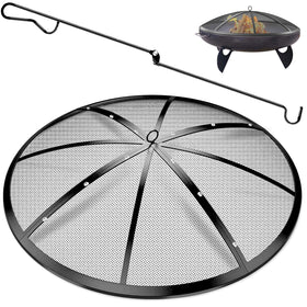 POEPRH 36-inch spark screen fits snugly for safer backyard fires