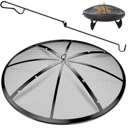 POEPRH 36-inch spark screen fits snugly for safer backyard fires
