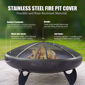 POEPRH screen with poker demonstrates safe handling of wood around the flames.