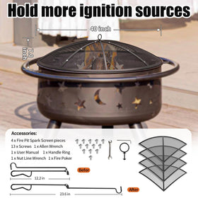 POEPRH Fire Pit Lid Handle shown for safe lifting and transport