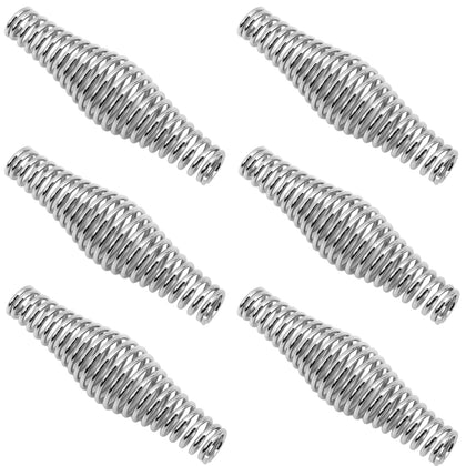 POFUIERKN 6-pack BBQ spring handles for 1/2-inch rods, premium stainless steel.