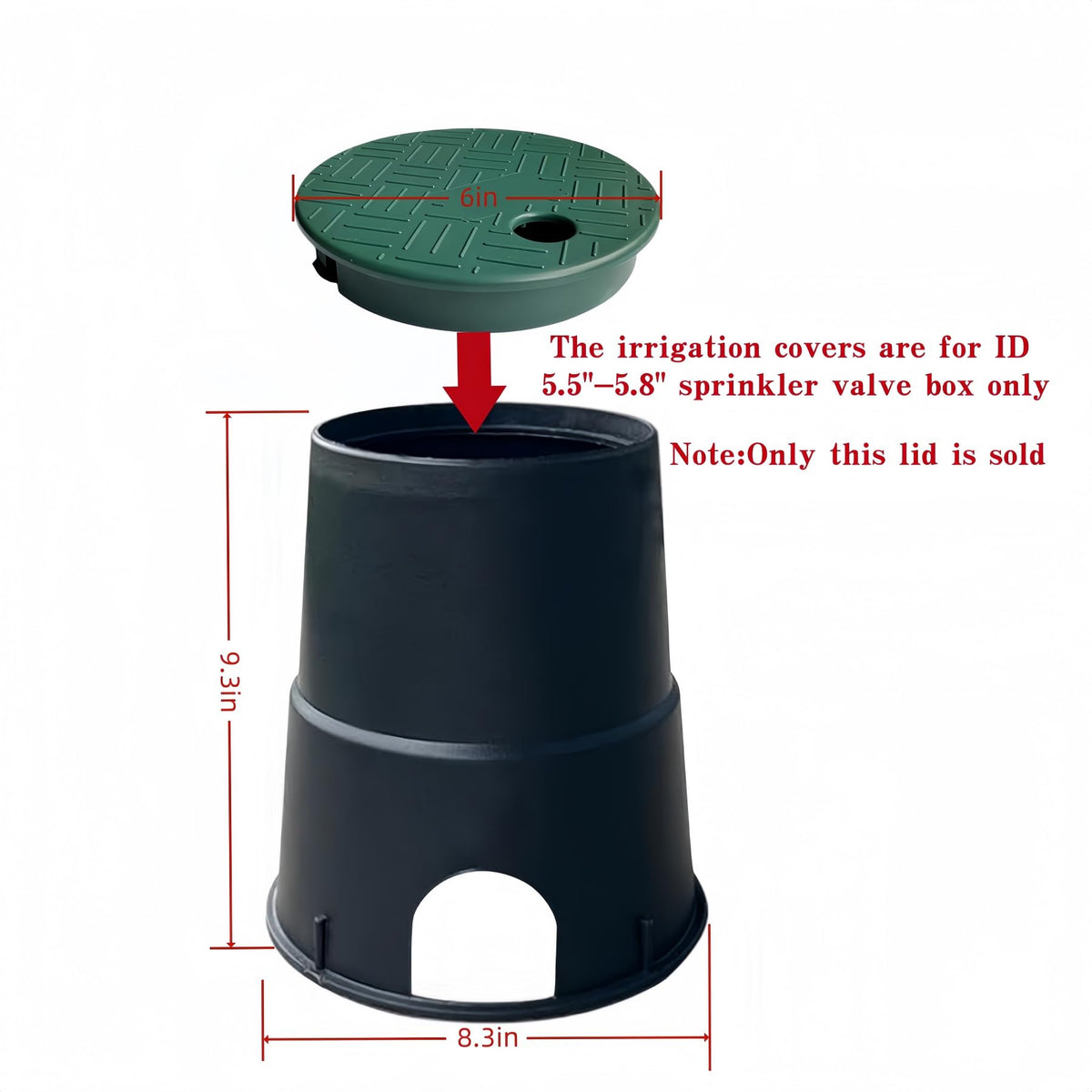 POFUIERKN weather-resistant round valve box cover for outdoor irrigation