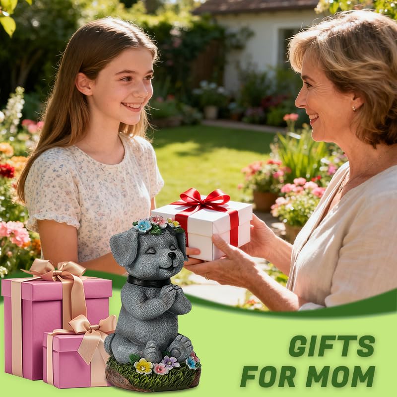 Pohabery statue stands 8.72 inches tall fits shelves and yards