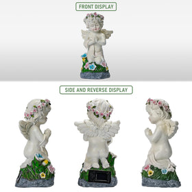 Pohabery outdoor angel resists rain and snow, ideal for yard or cemetery.