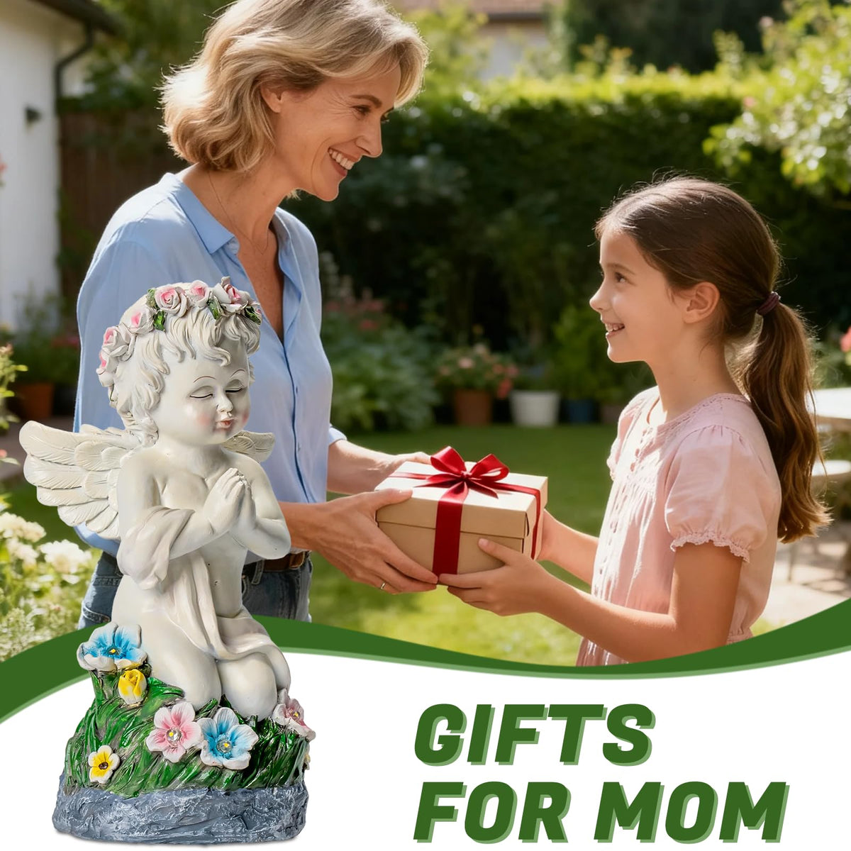 Pohabery solar angel statue makes a thoughtful gift for family and friends.