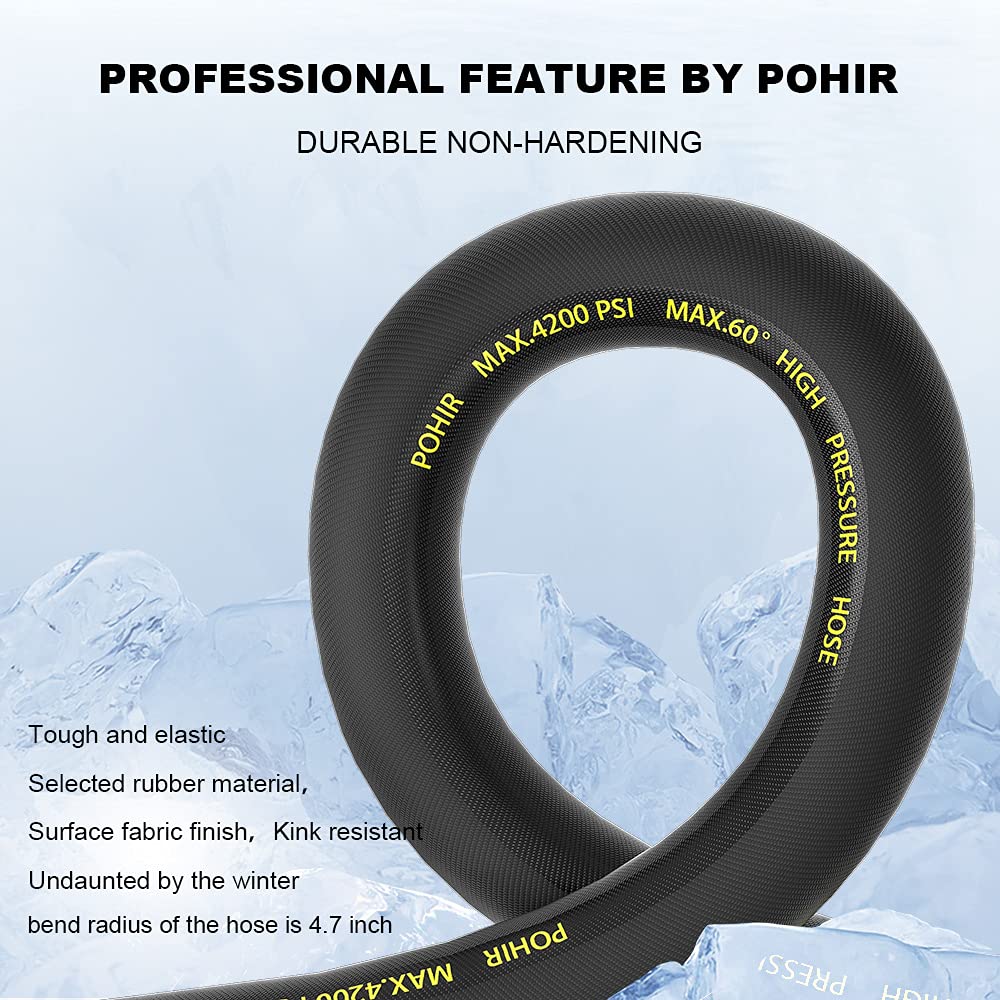 POHIR 3/8 ends connect securely reducing leaks during operation.