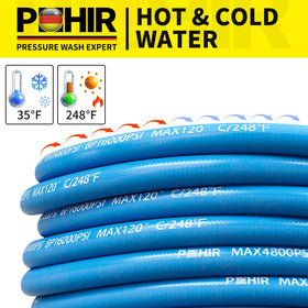 POHIR durable, weather-resistant hose suitable for outdoor use