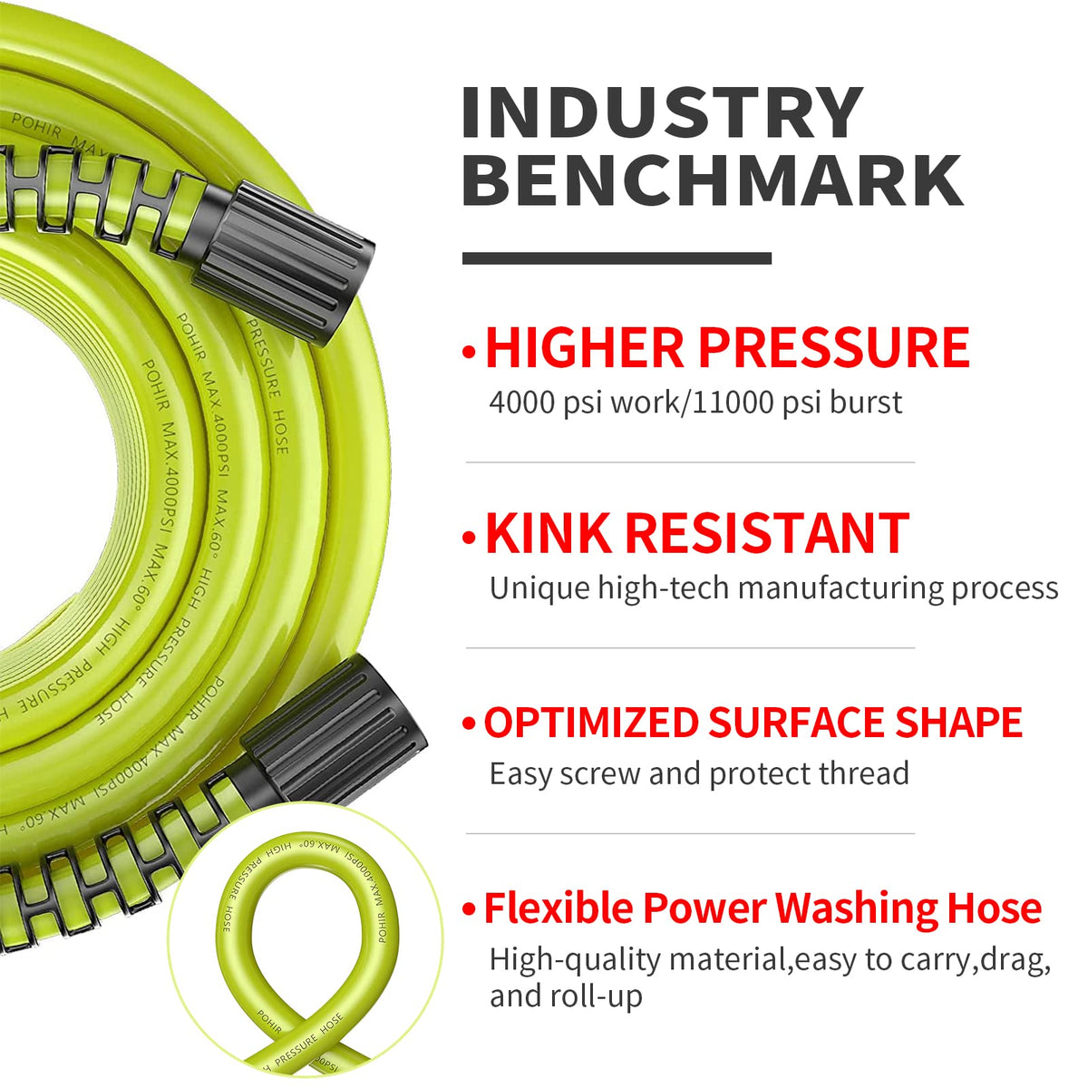 POHIR 30in extension wand expands cleaning reach