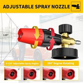 POHIR foam cannon 1 liter with adjustable nozzle for controlled suds