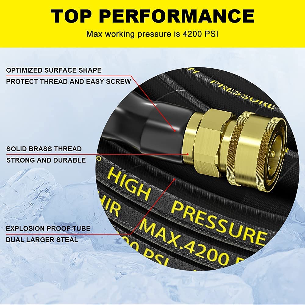 POHIR kink-resistant hose designed to prevent tangling during work