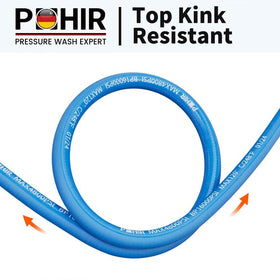 POHIR no‑marking hose preserving surface finish after use.