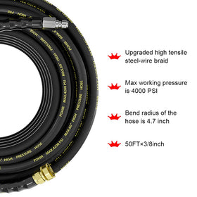 POHIR 4200 psi capability handles tough cleaning tasks.
