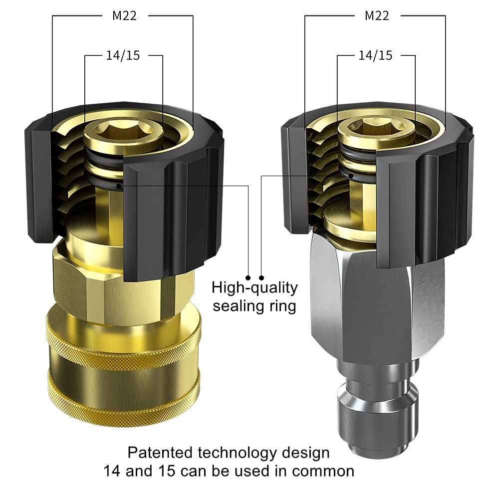 POHIR M22 14mm female to 3/8 inch male plug ensures secure connections