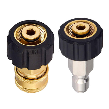 POHIR brass quick connect kit for M22 14mm to 3/8 inch male plug enables faster setup