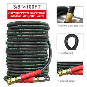 POHIR hose with 3/8-inch quick-connect end for secure, fast setup