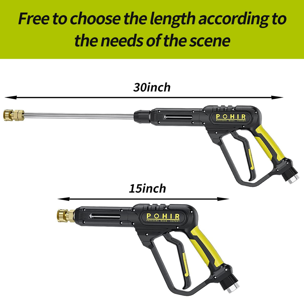 POHIR 50ft hose extended for reach across large outdoor areas