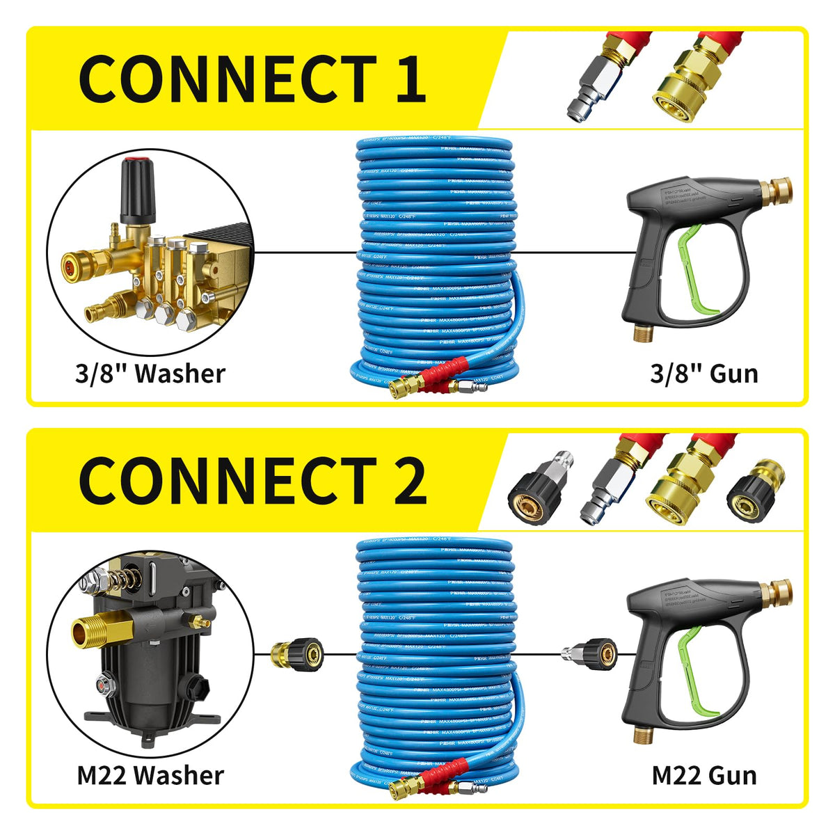 POHIR 100 ft length supports extended cleaning runs