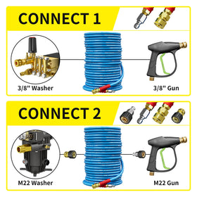 POHIR 100 ft length supports extended cleaning runs