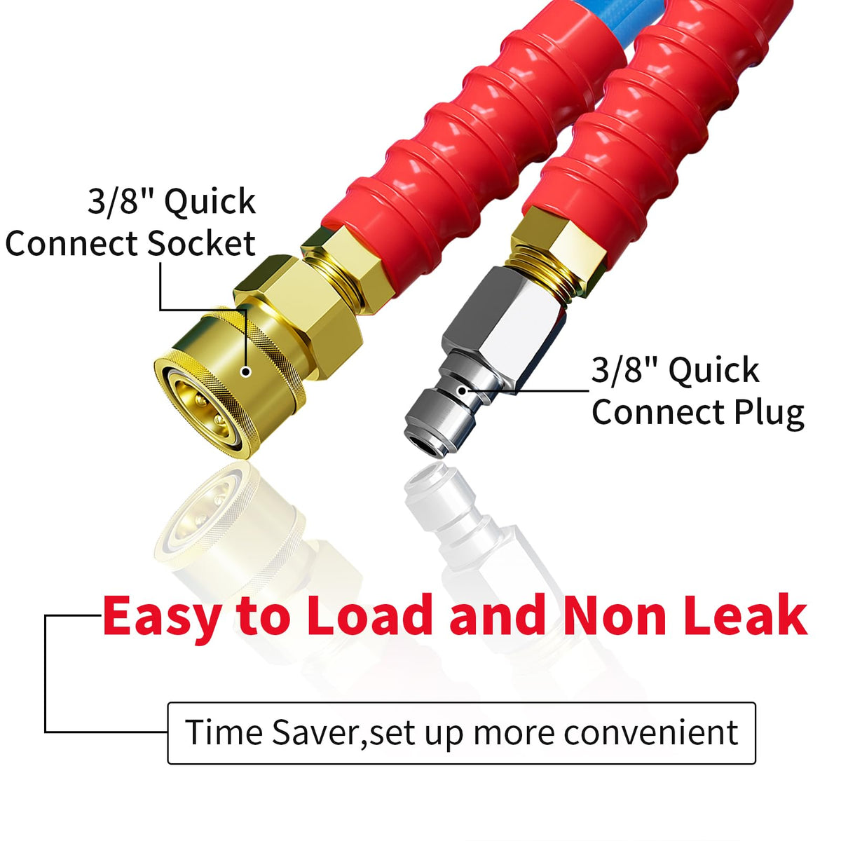 POHIR steel wire braided hose showing twist‑resistant construction.
