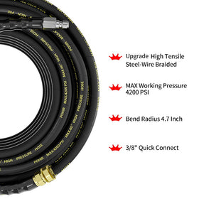 POHIR swivel to 3/8 quick connector enables fast attachment.