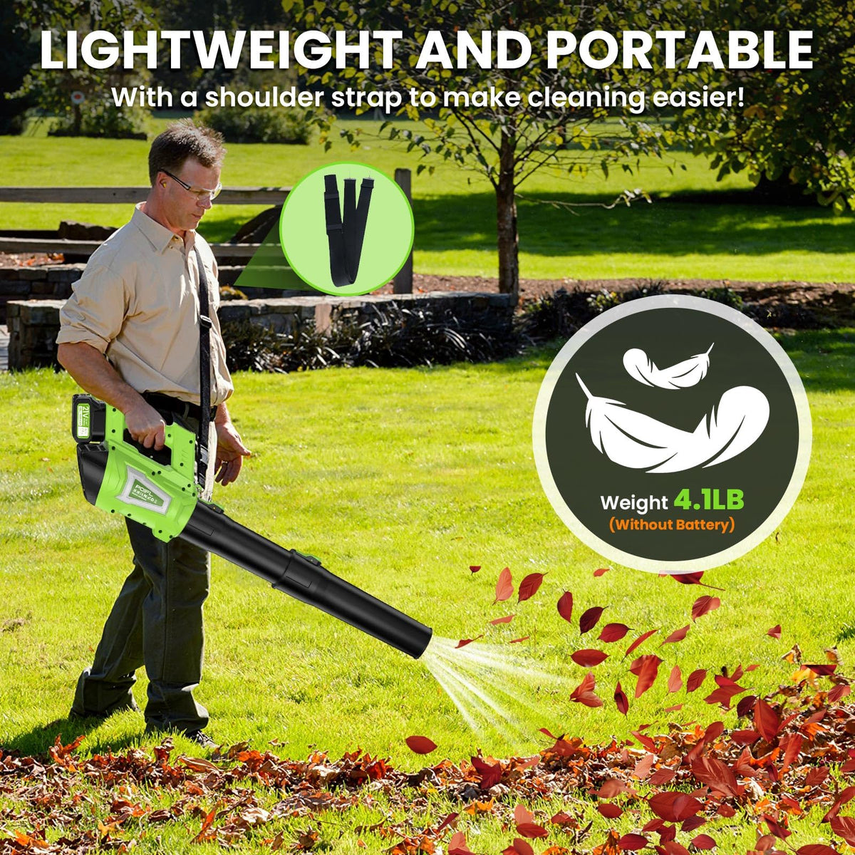 POIFL shoulder strap for comfortable extended use during cleaning