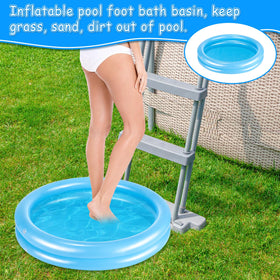 POILKMNI collapsible foot bath folds compactly for travel.