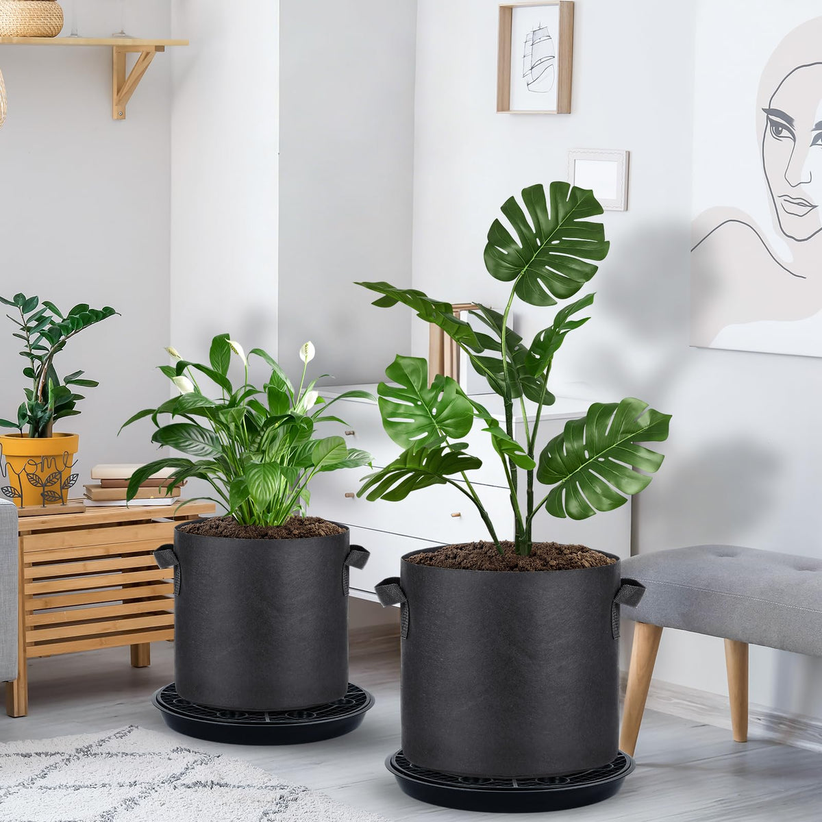 POILKMNI grid stand 14-inch elevates pots to prevent water pooling.