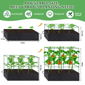 POILKMNI integrated planter bag and cage showing 2-in-1 design
