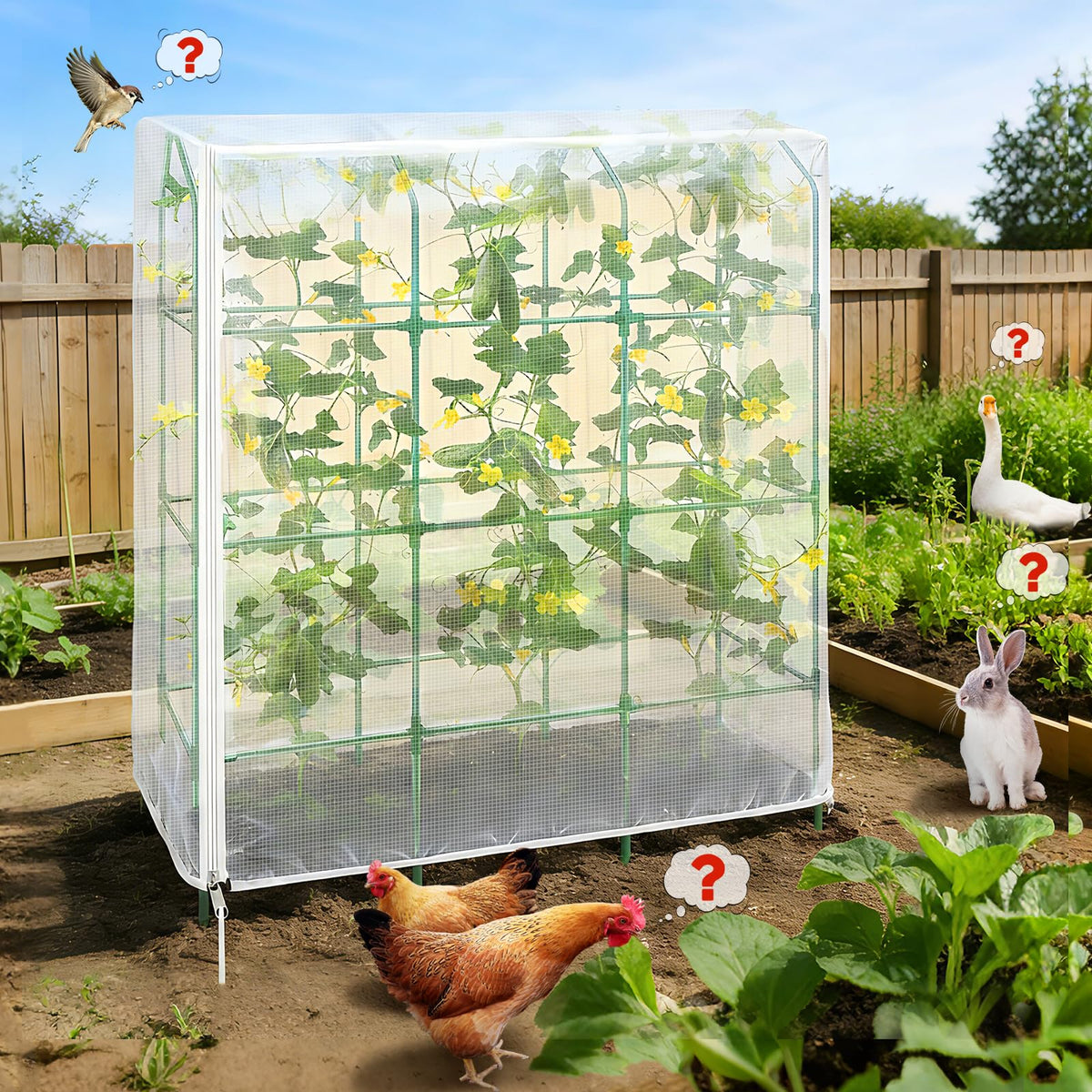 POILKMNI lightweight PE material keeps netting sturdy and easy to handle