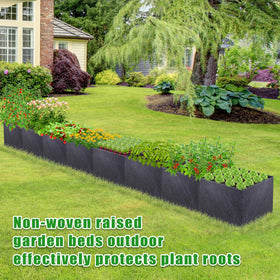 POILKMNI long rectangular planter maintains tidy outdoor beds.
