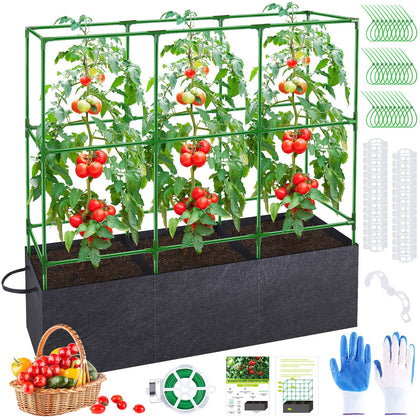 POILKMNI tomato cage assembly diagram for sturdy vertical gardening
