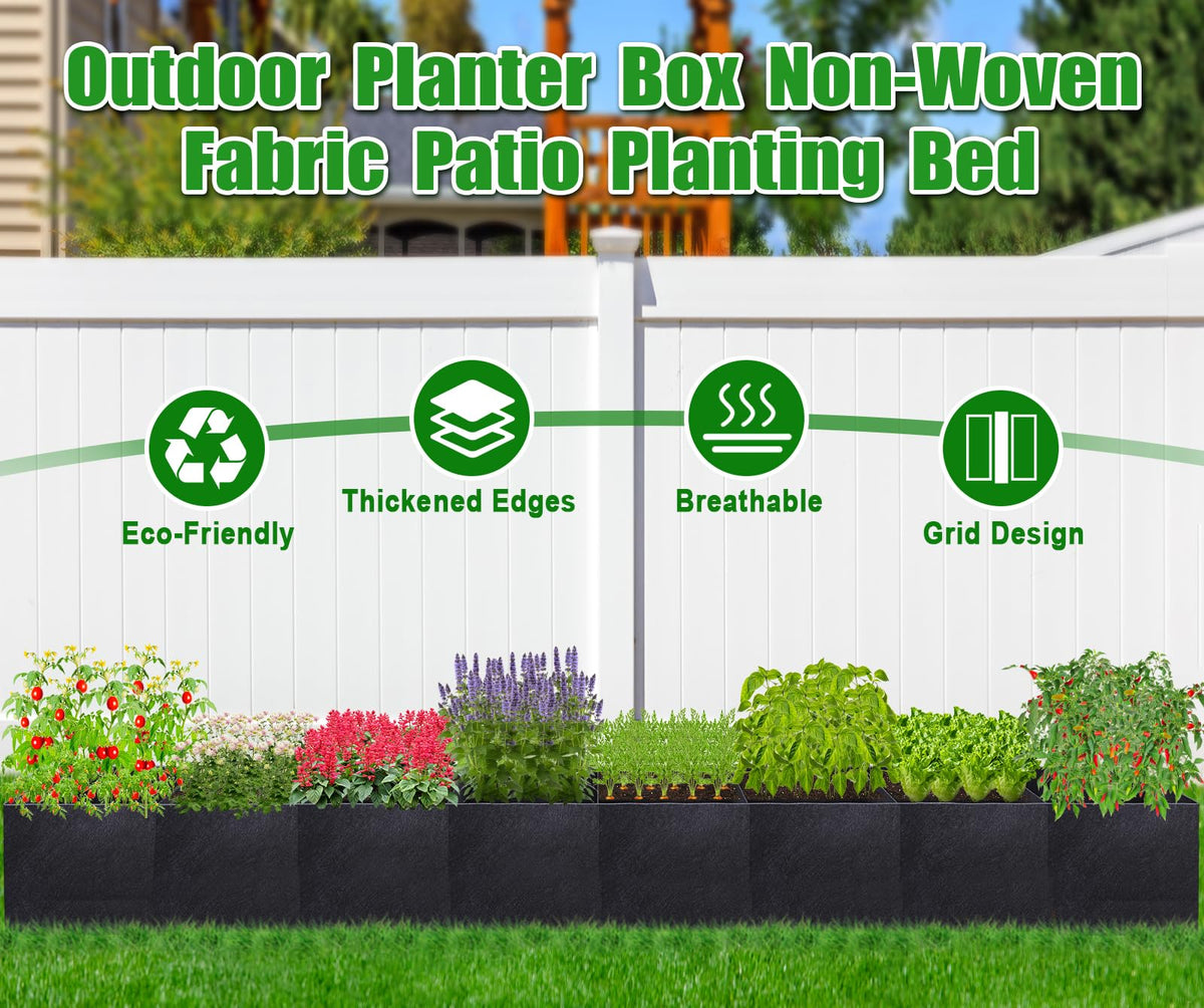 POILKMNI versatile bed supports vegetables, herbs, and flowers.
