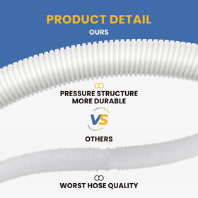 Pokin above-ground pool hose designed for quick connections.