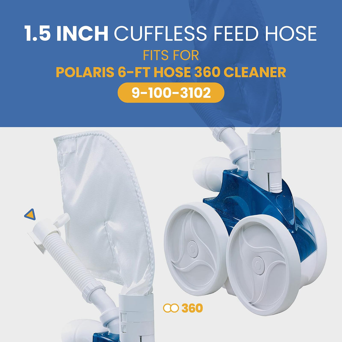 Pokin durable polyethylene hose resists wear for reliable Polaris 360 performance.