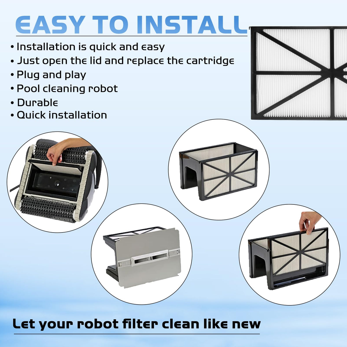 Pokin four-value-pack filter cartridges for reliable pool maintenance