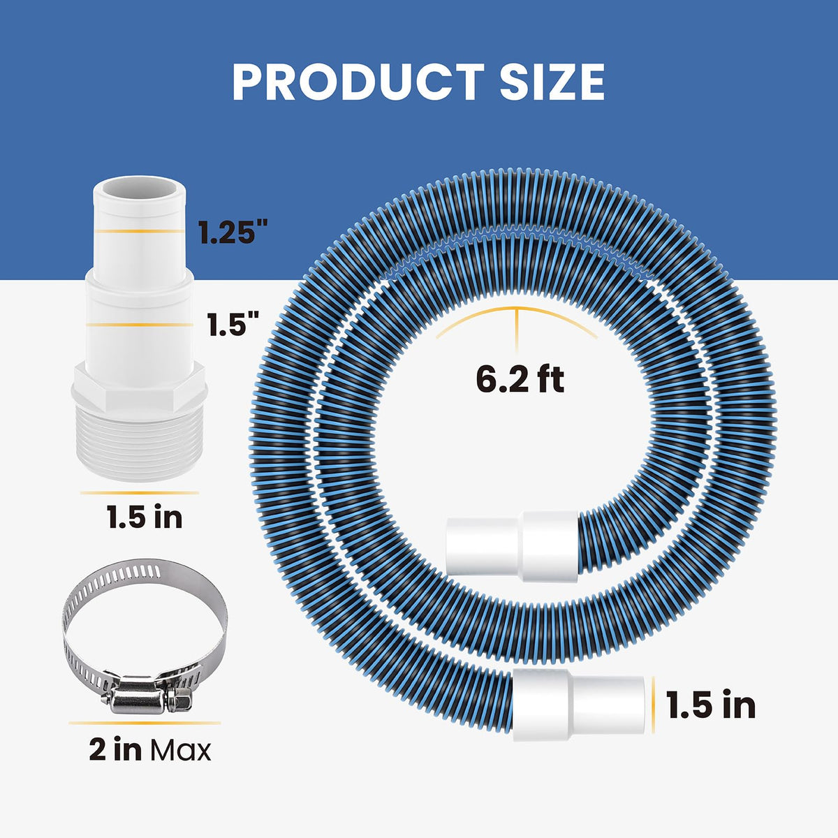 Pokin hose adapter assembly for quick, secure connections to cleaning heads