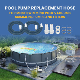 Pokin hose compatible with Hayward pumps, filters, skimmers, and heaters