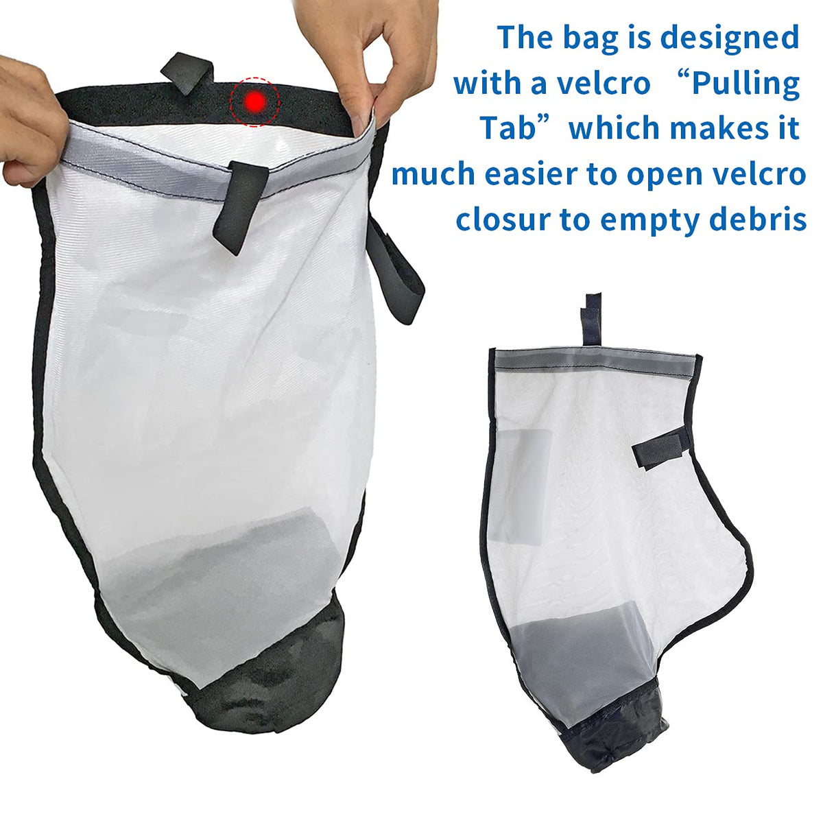 Pokin nylon mesh debris bag offers durable performance for regular pool cleaning.