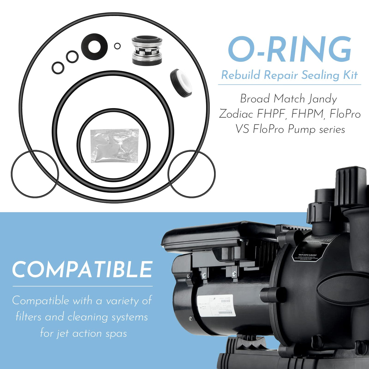 Pokin backplate O-Ring preserves seal integrity in FloPro systems.