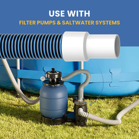 Pokin hoses fit above-ground and in-ground pumps for flexible use.