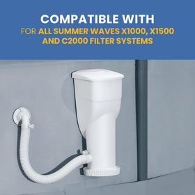 Pokin pool-hose-installation shows simple clamp-and-secure setup.