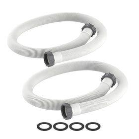 Pokin pool hose with 1.5-inch threaded ends for secure connections.