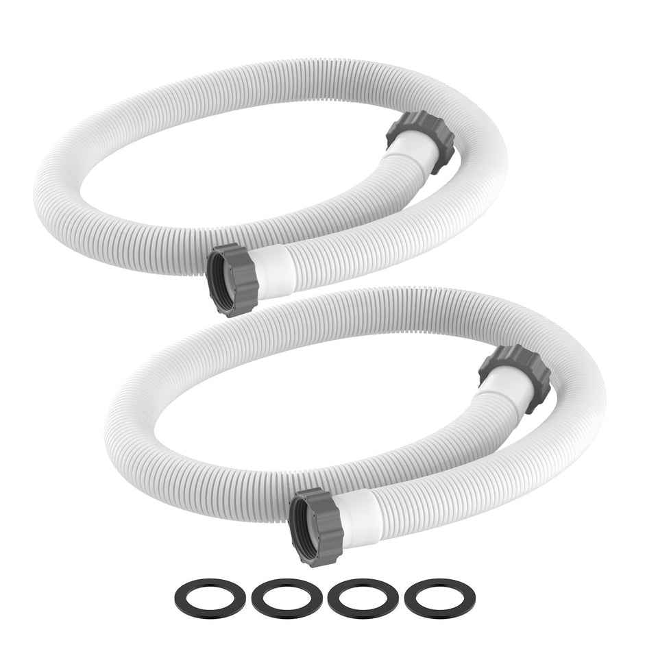Pokin pool hose with 1.5-inch threaded ends for secure connections.