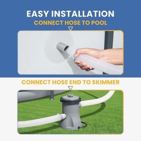 Pokin pool-hose-use demonstrates leak-free connections in daily pool maintenance.
