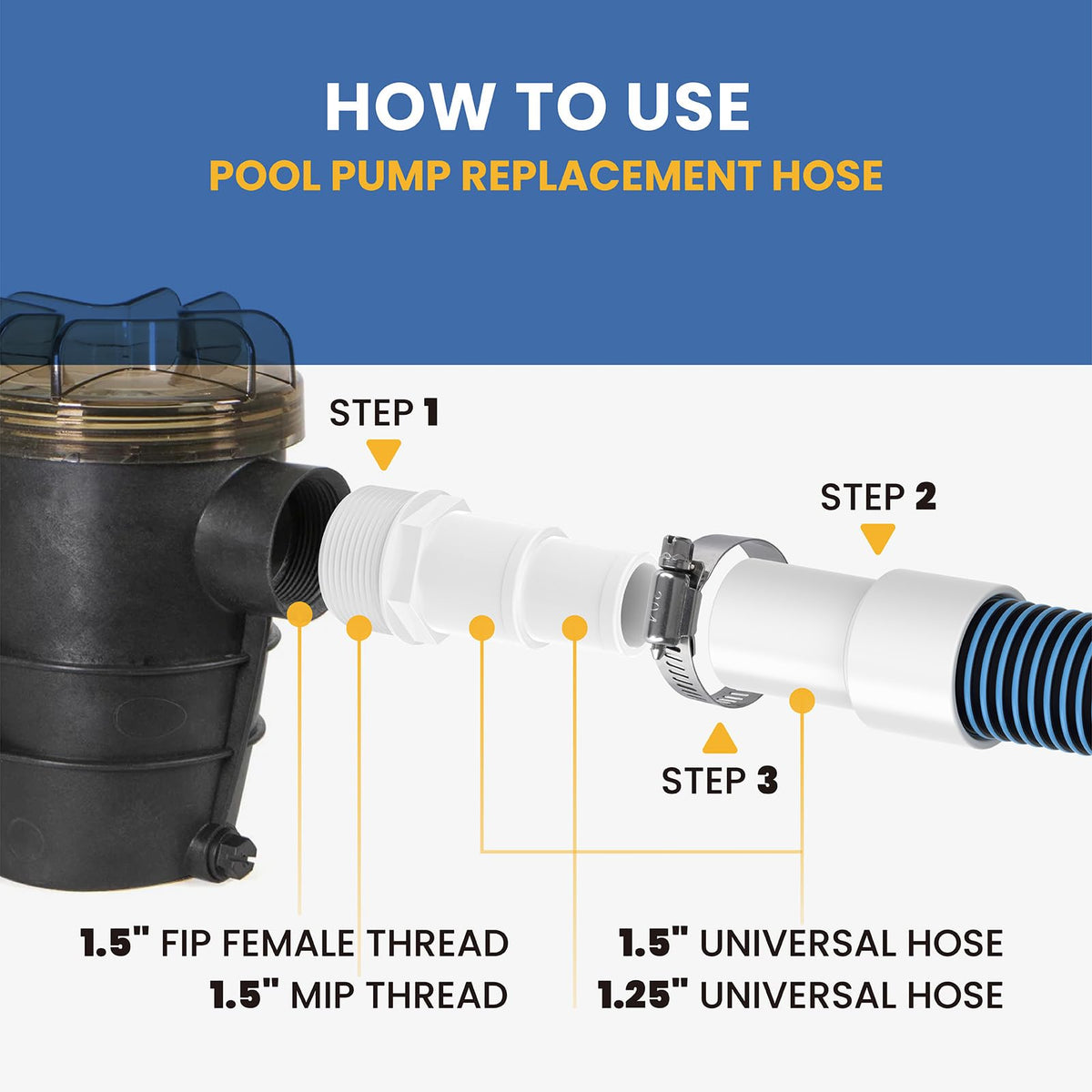 Pokin pool vacuum head connection with knob design for durability