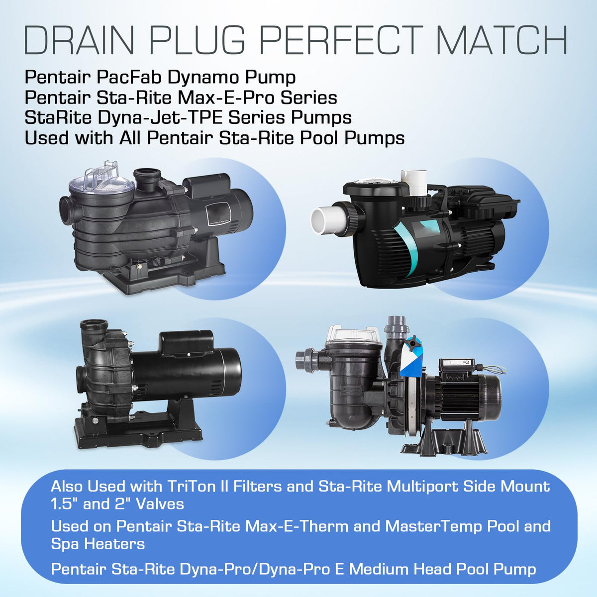Pokin U178-920PZ compatible with MasterTemp heaters for versatile pool maintenance.