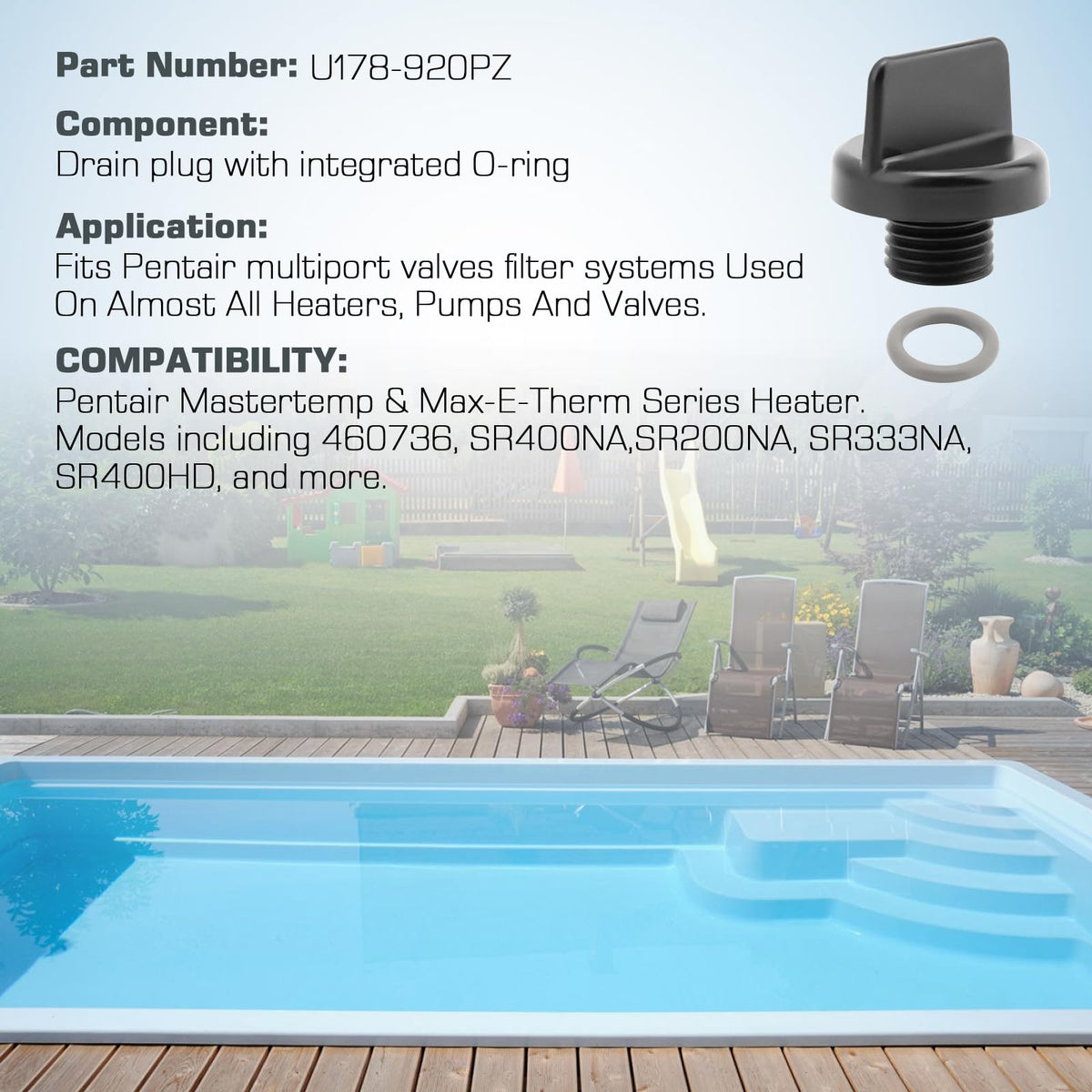 Pokin U178-920PZ installation step visualization for fast DIY drain plug replacement.