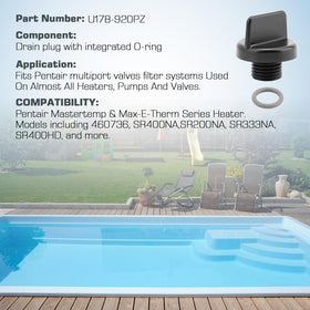 Pokin U178-920PZ installation step visualization for fast DIY drain plug replacement.