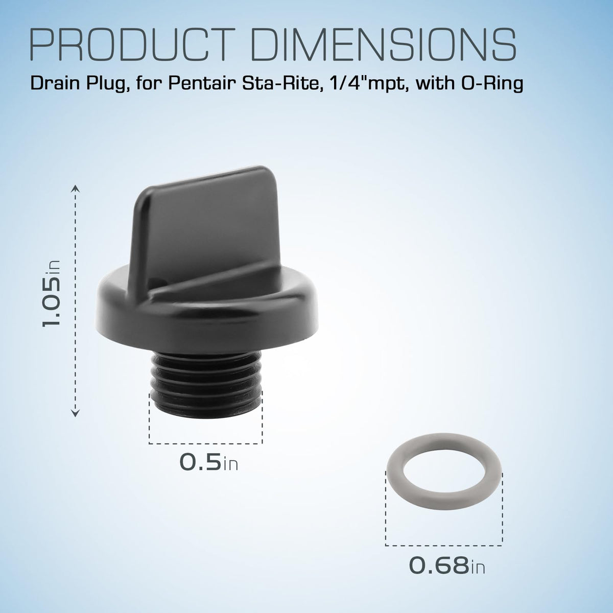 Pokin U178-920PZ with O-ring included for leak prevention and quick install.