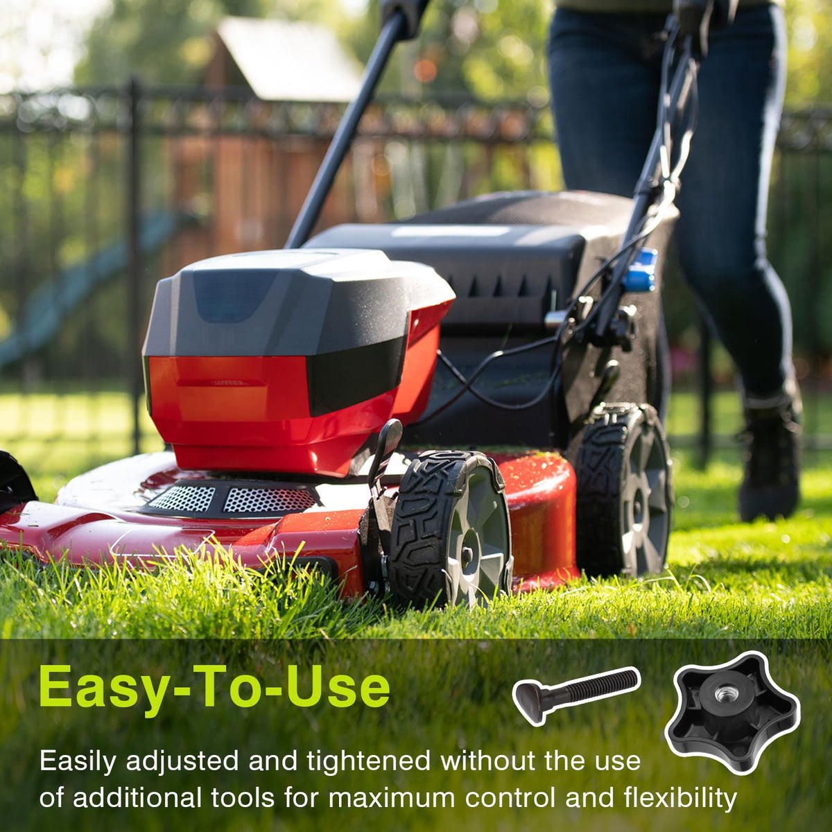Ideal for mower and snowblower handle knob replacement